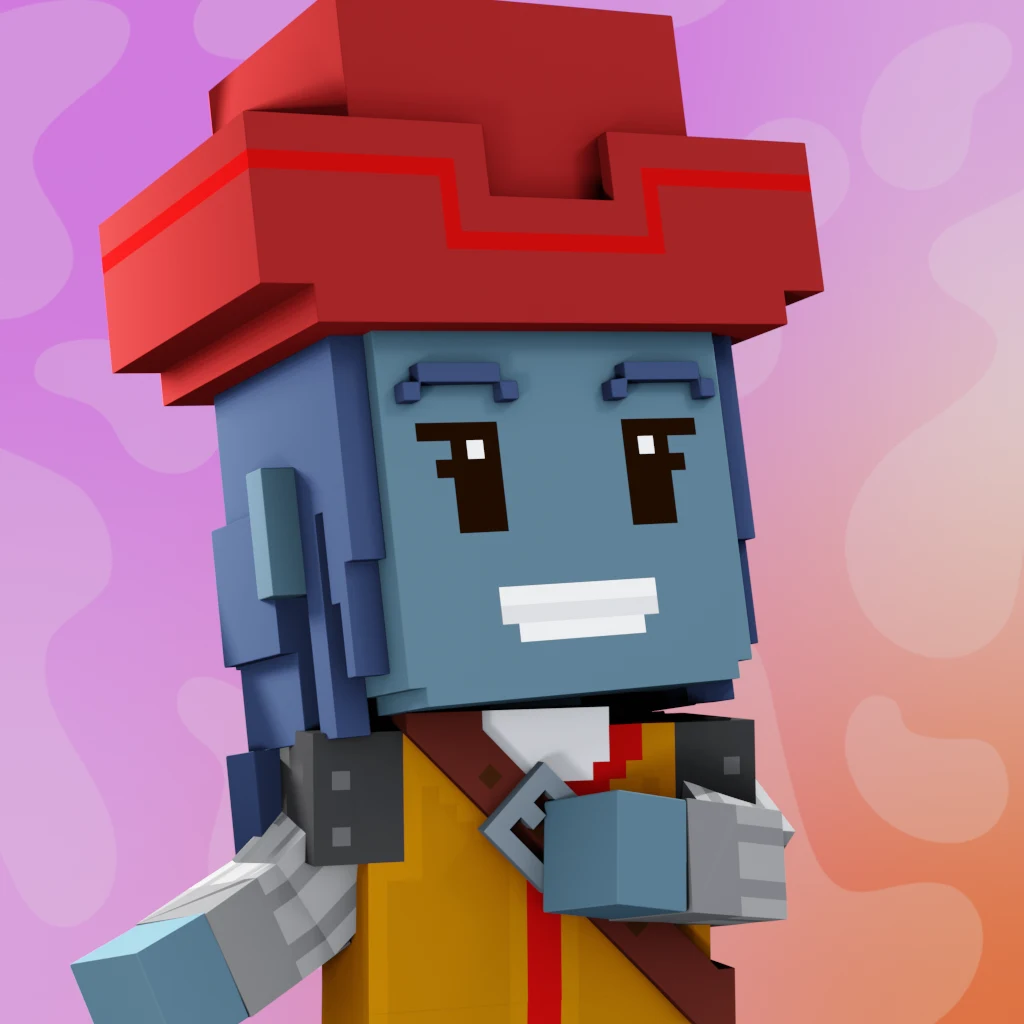 Pirate #2172 voxel render