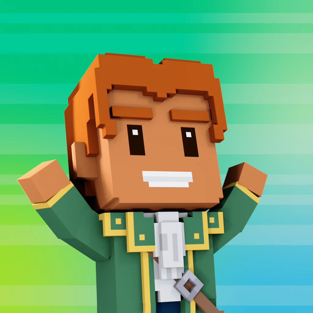 Pirate #2216 voxel render