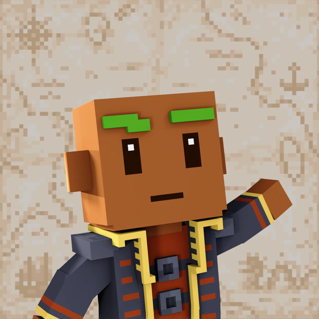 Pirate #2287 voxel render