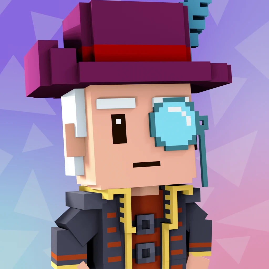 Pirate #2296 voxel render