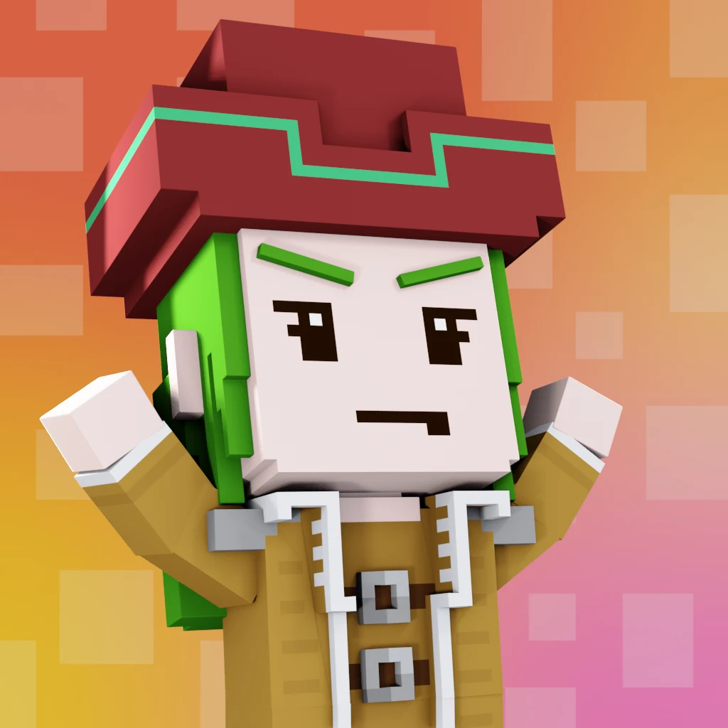 Pirate #2328 voxel render