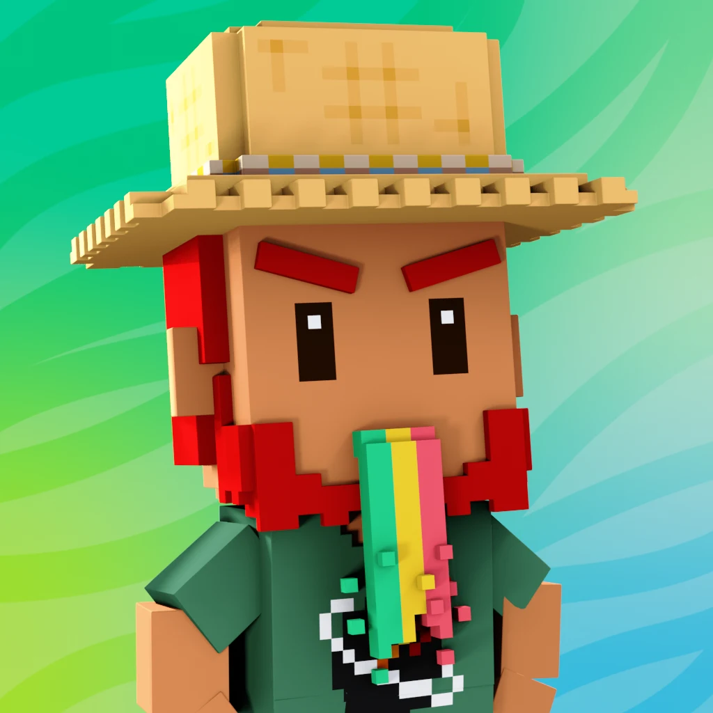 Pirate #2337 voxel render