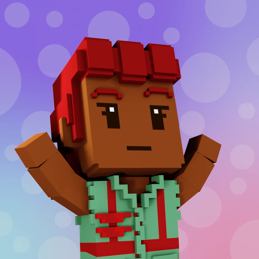 Pirate #2339 voxel render