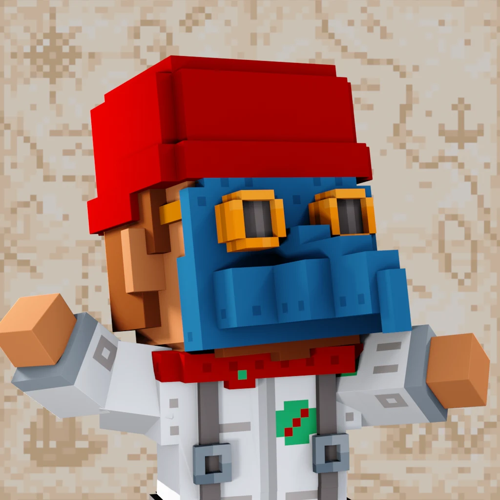 Pirate #2349 voxel render