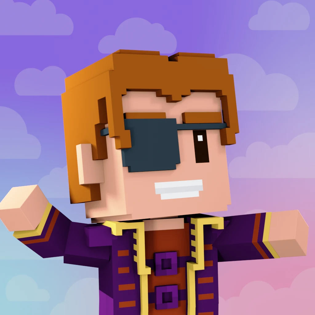 Pirate #2360 voxel render