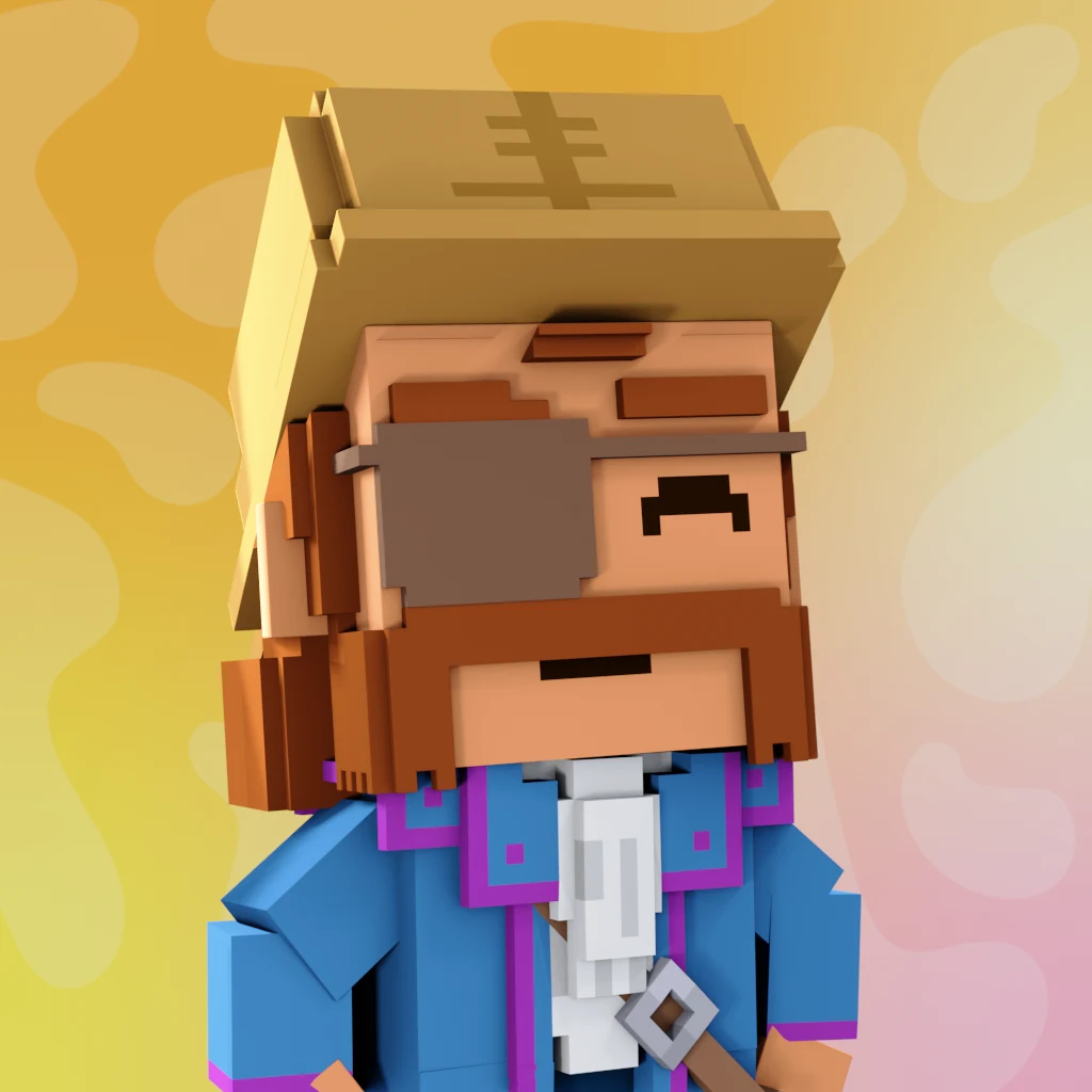 Pirate #2366 voxel render
