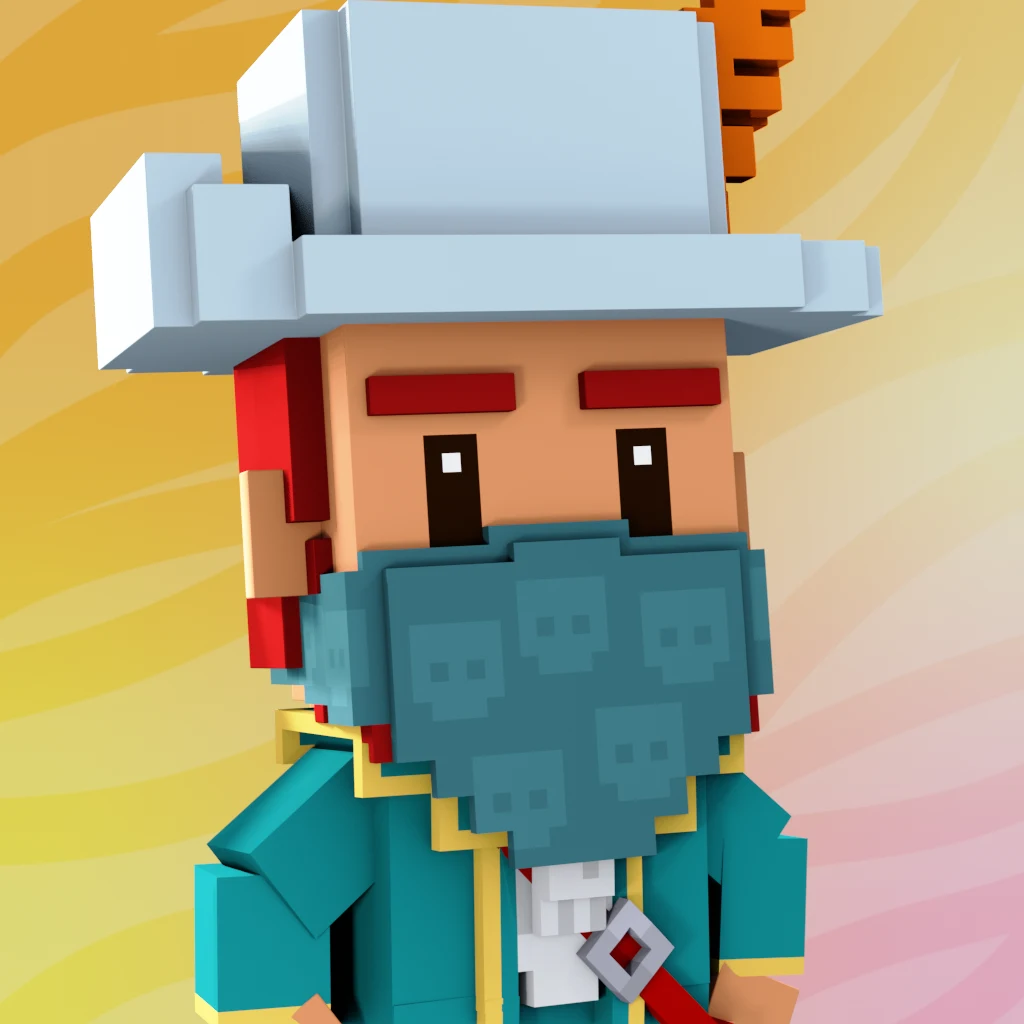 Pirate #2368 voxel render