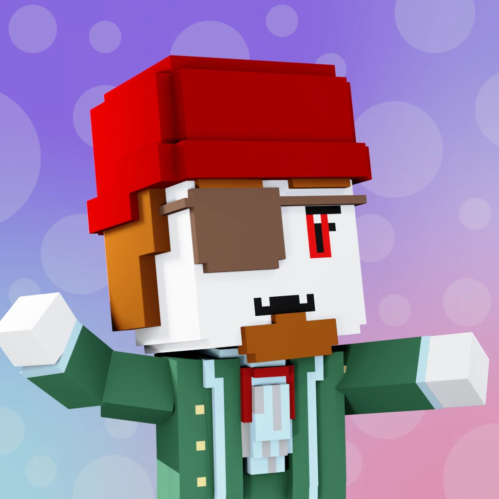 Pirate #2398 voxel render
