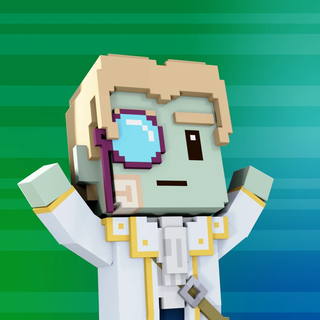 Pirate #2407 voxel render