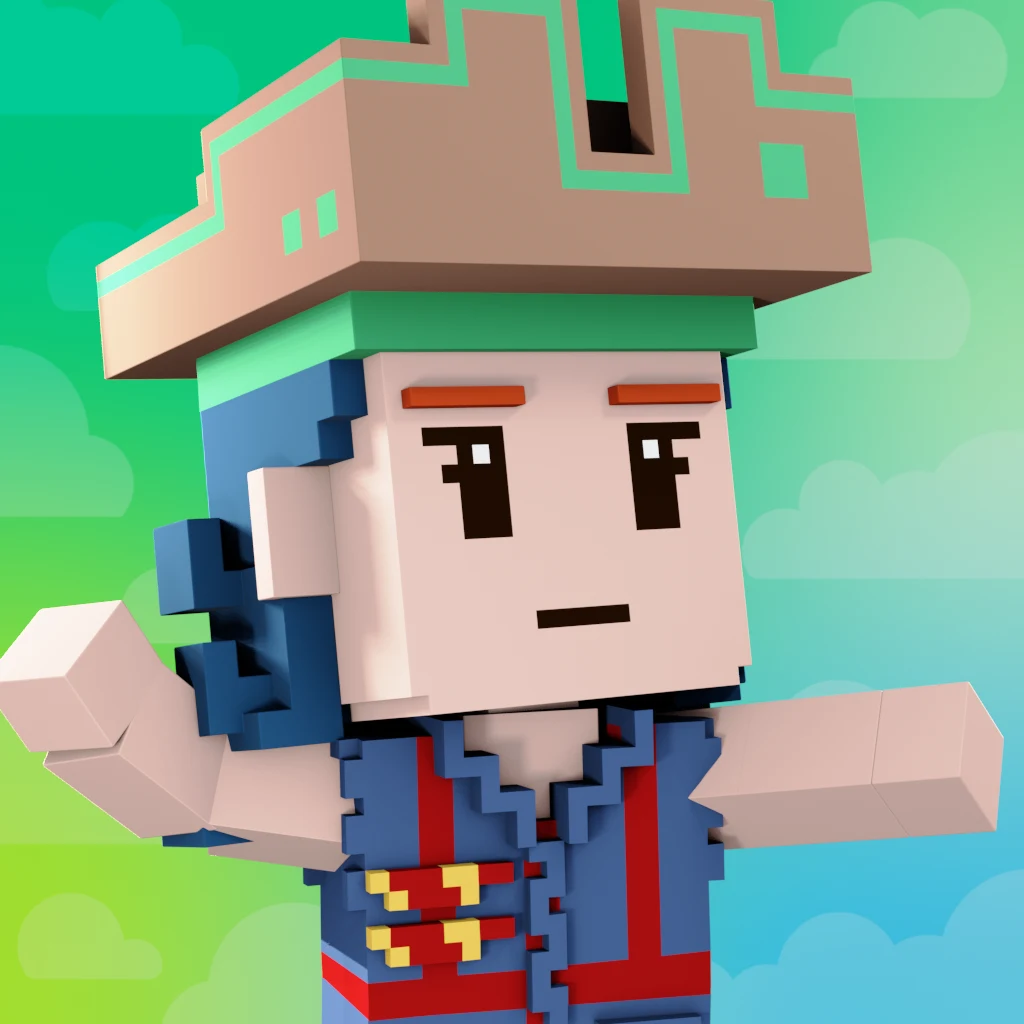 Pirate #2421 voxel render