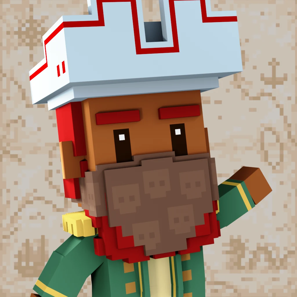 Pirate #2444 voxel render