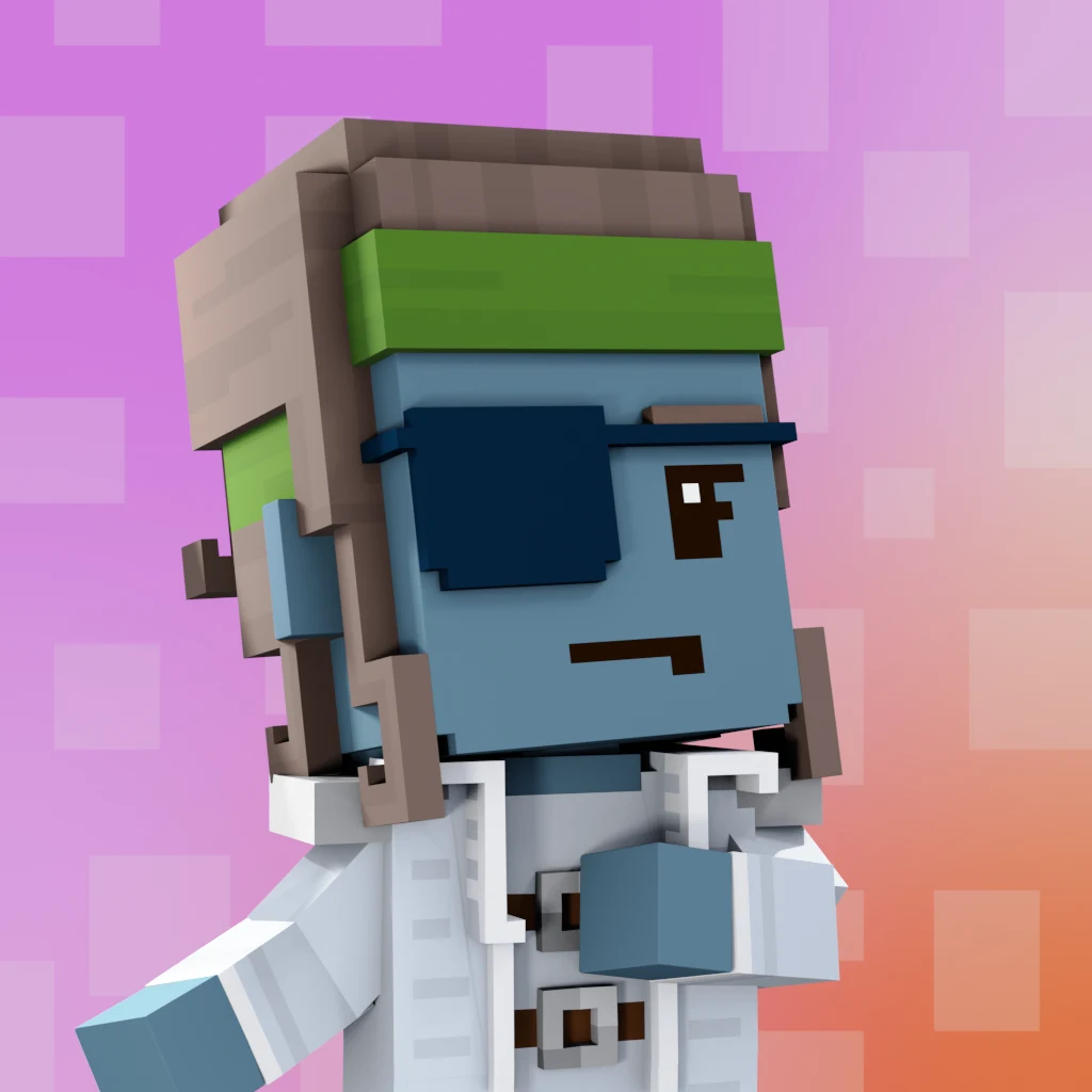 Pirate #2455 voxel render