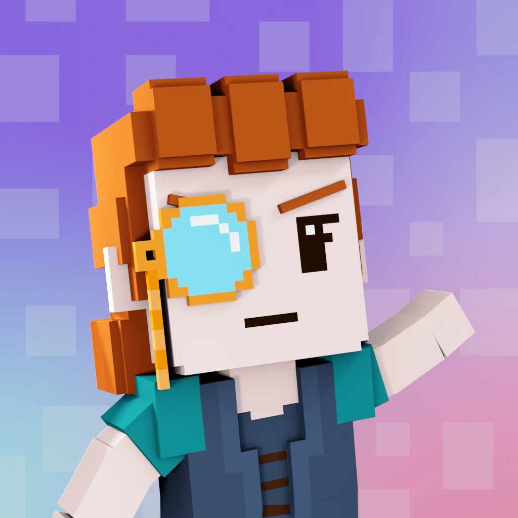 Pirate #2457 voxel render