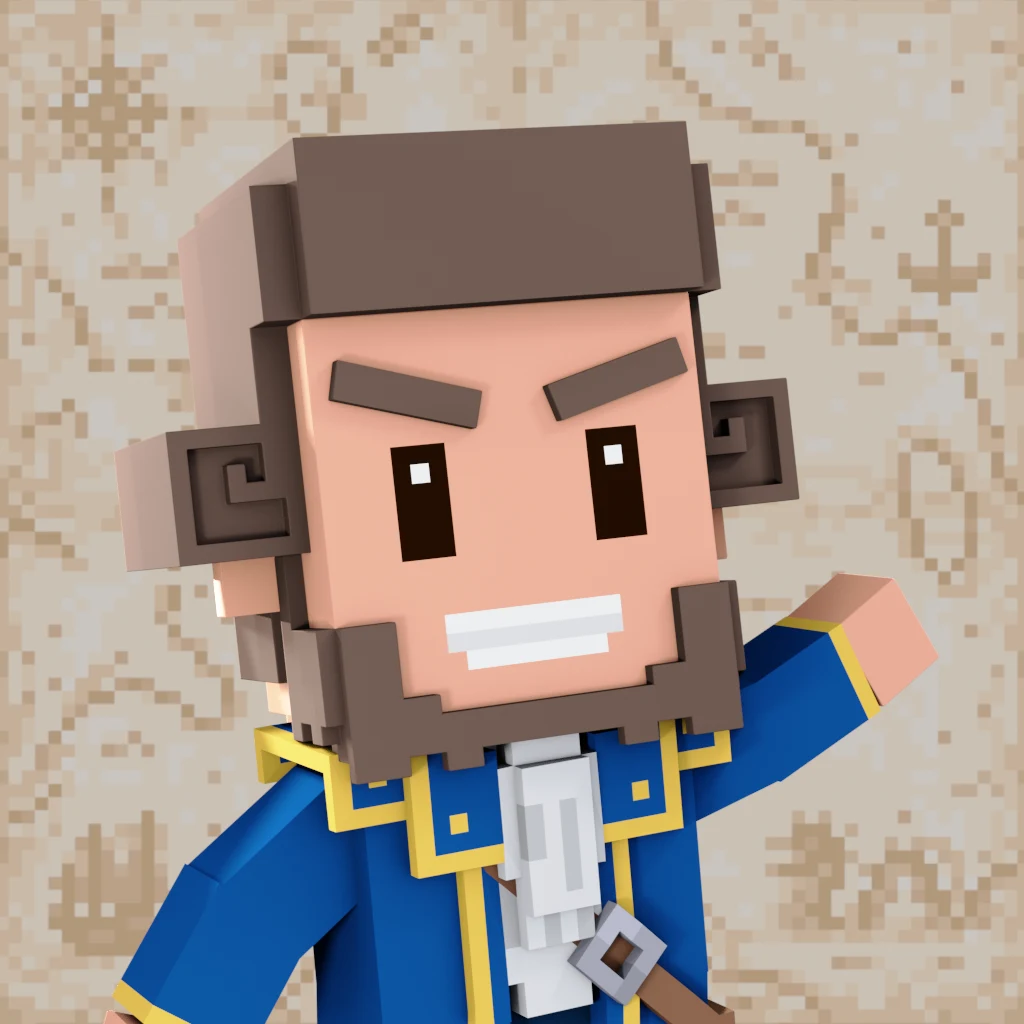 Pirate #2483 voxel render
