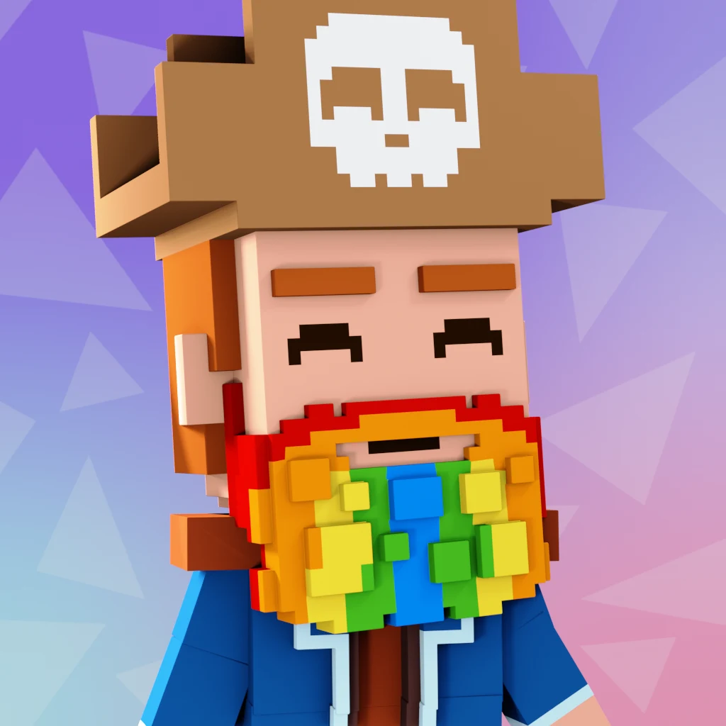 Pirate #2485 voxel render