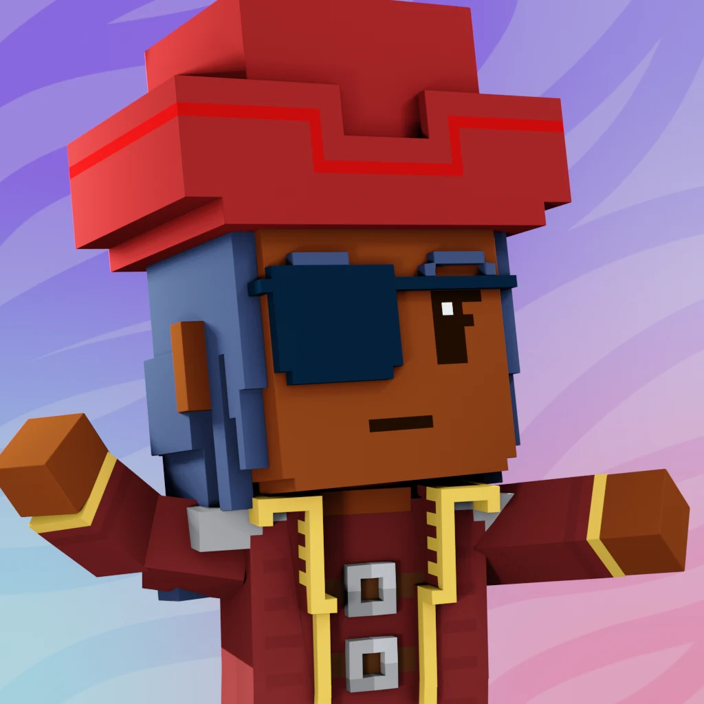 Pirate #2498 voxel render