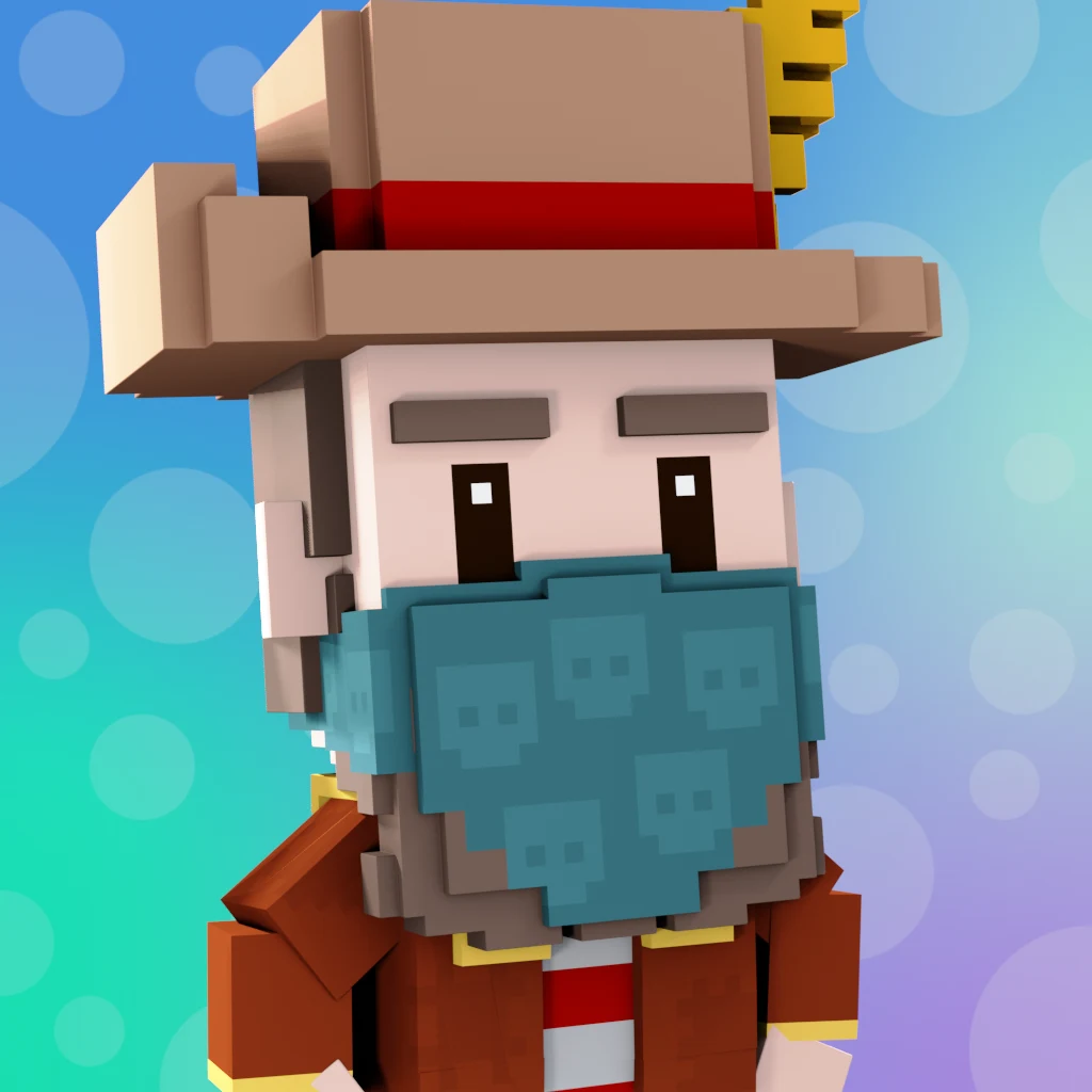 Pirate #2500 voxel render