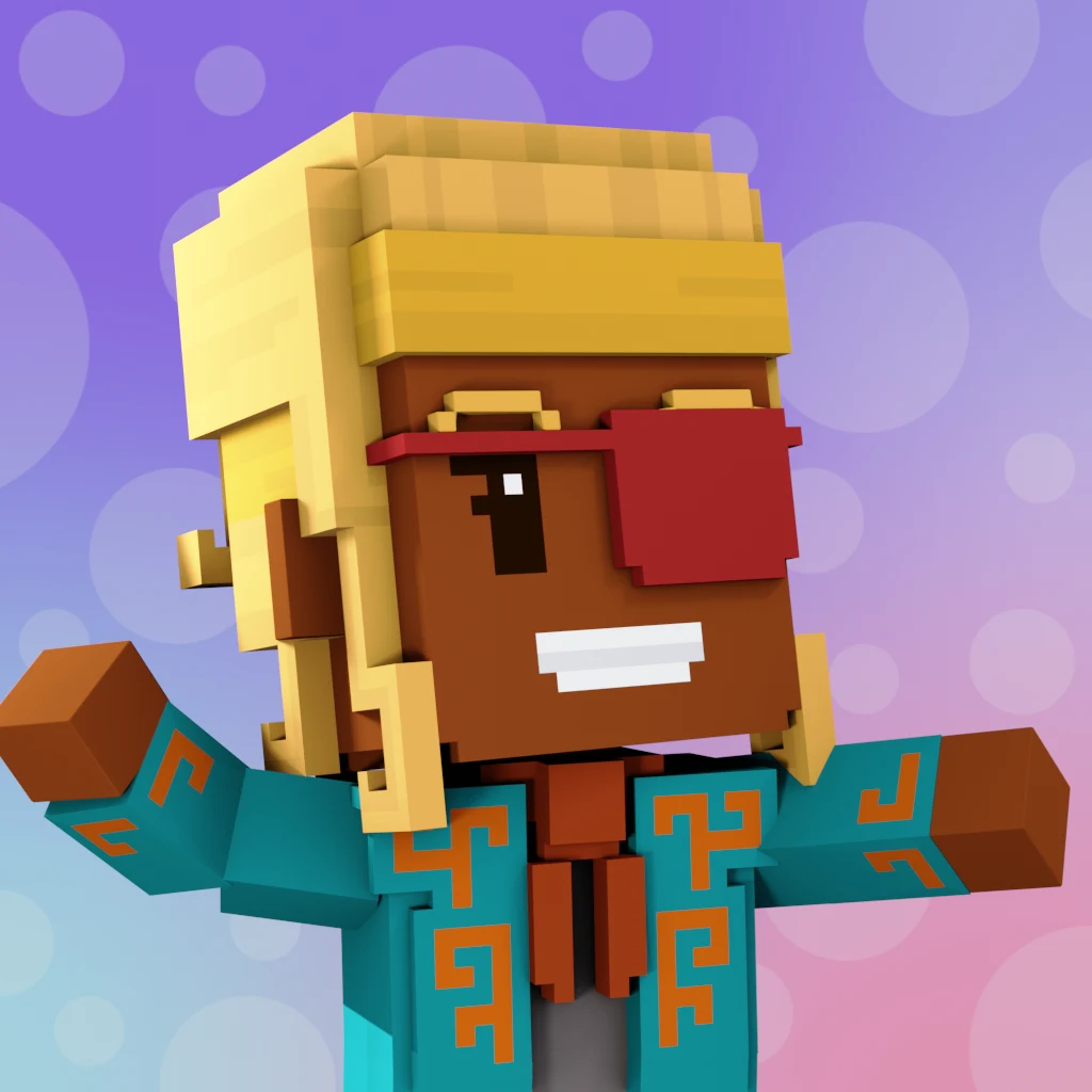 Pirate #2523 voxel render