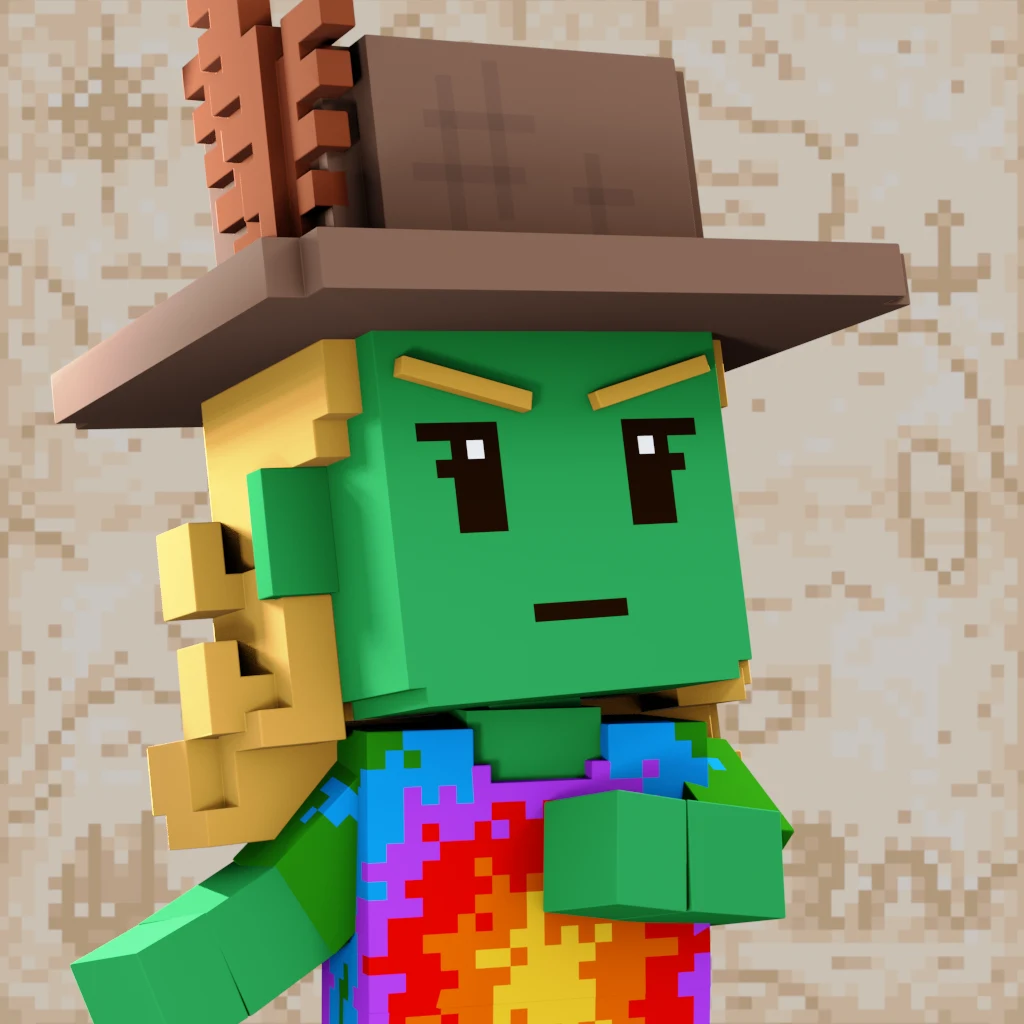 Pirate #2594 voxel render