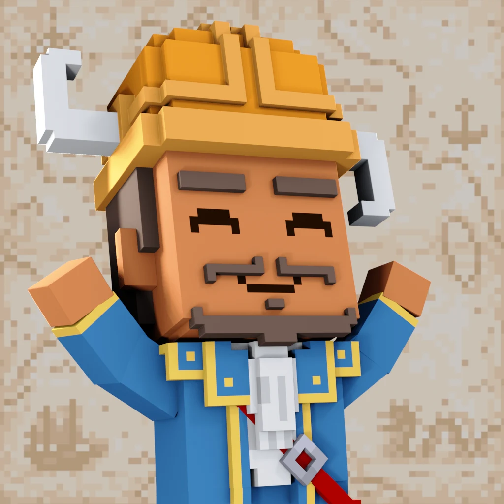 Pirate #2607 voxel render