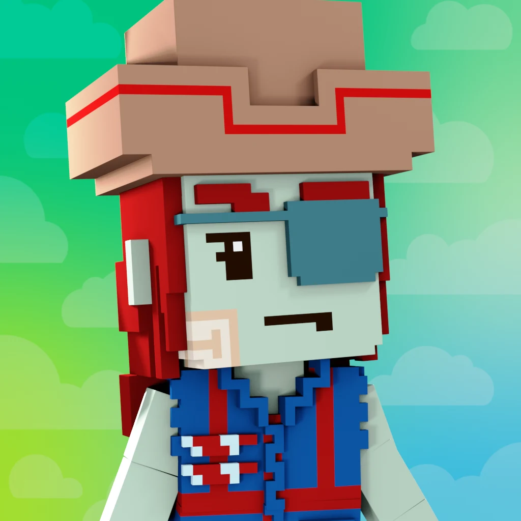 Pirate #2616 voxel render