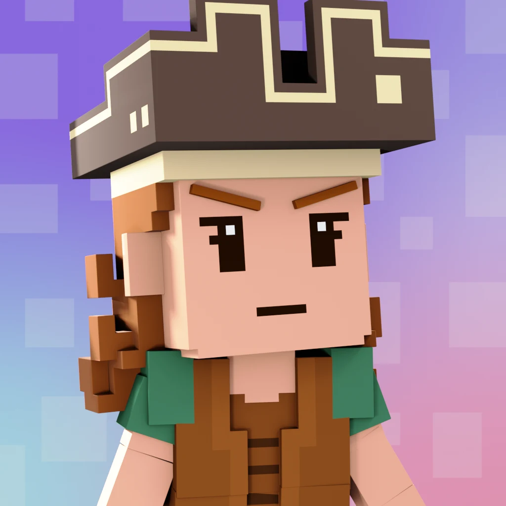 Pirate #2637 voxel render
