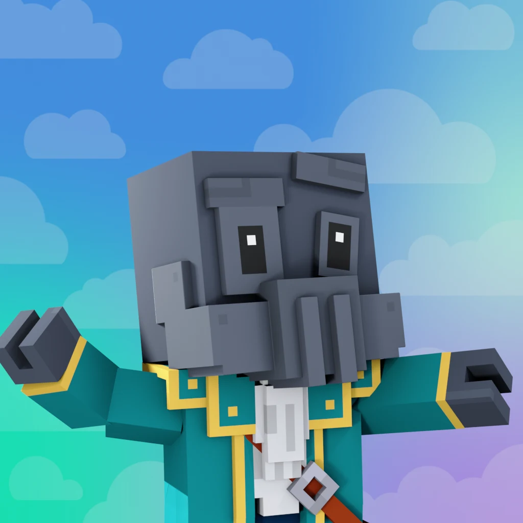 Pirate #2640 voxel render