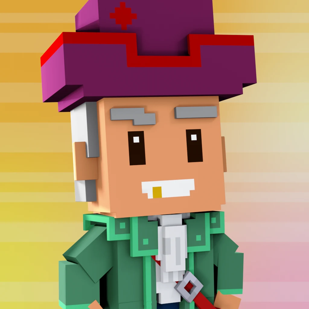 Pirate #2733 voxel render