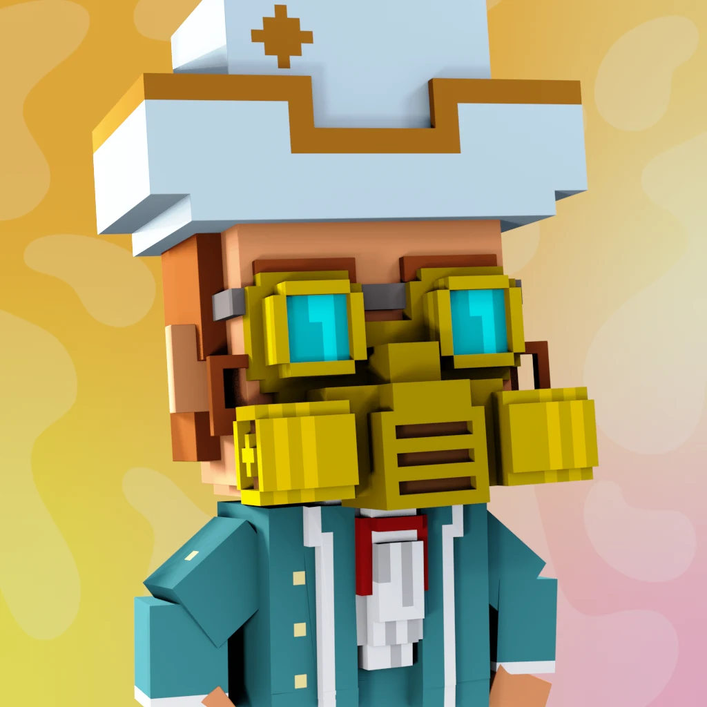 Pirate #3187 voxel render