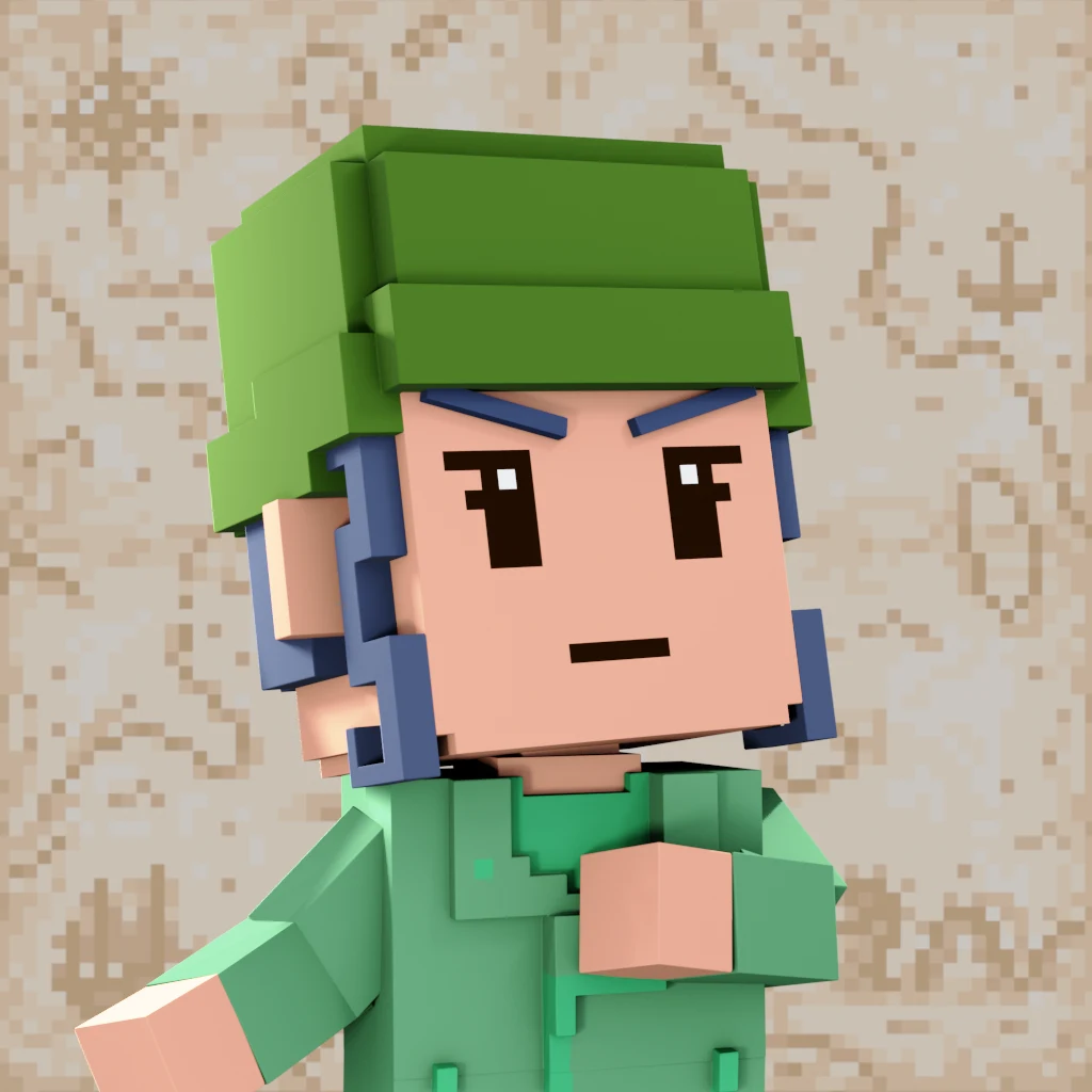 Pirate #3249 voxel render
