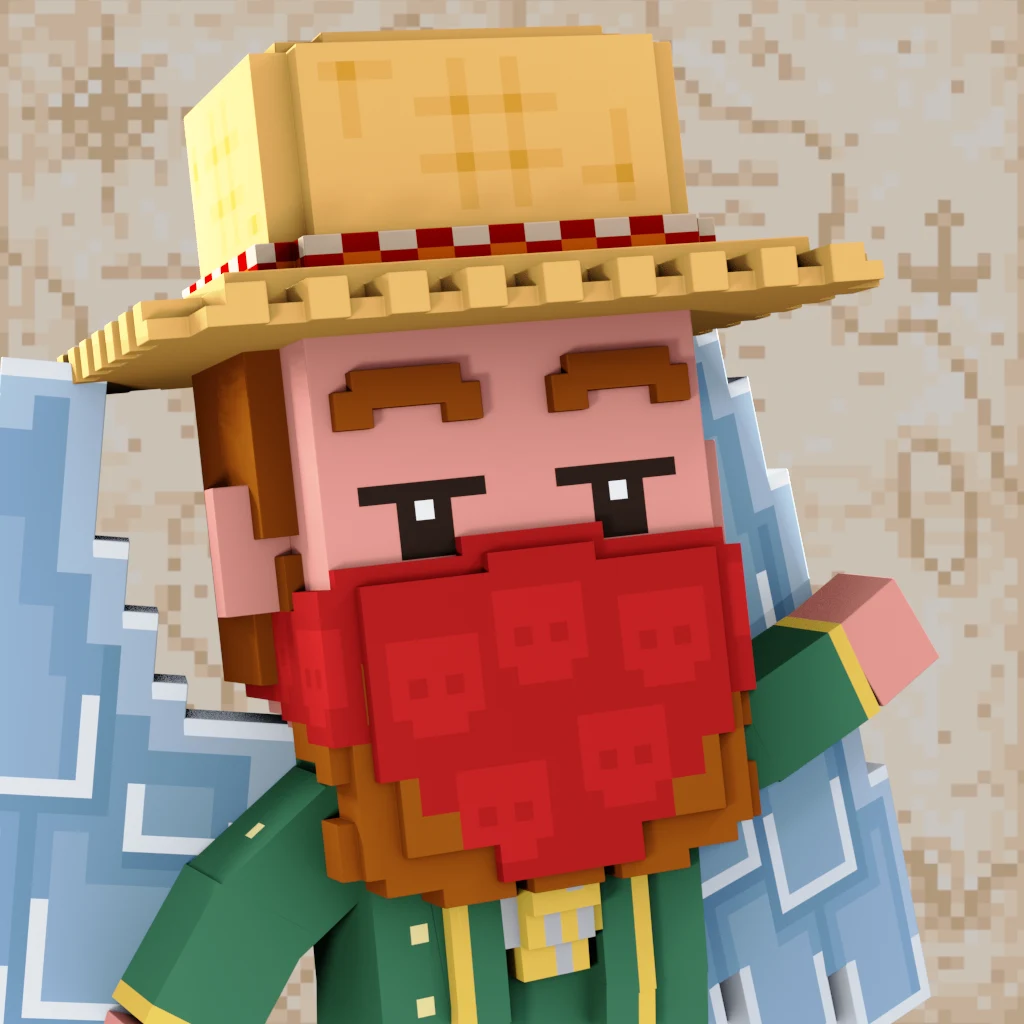 Pirate #3280 voxel render
