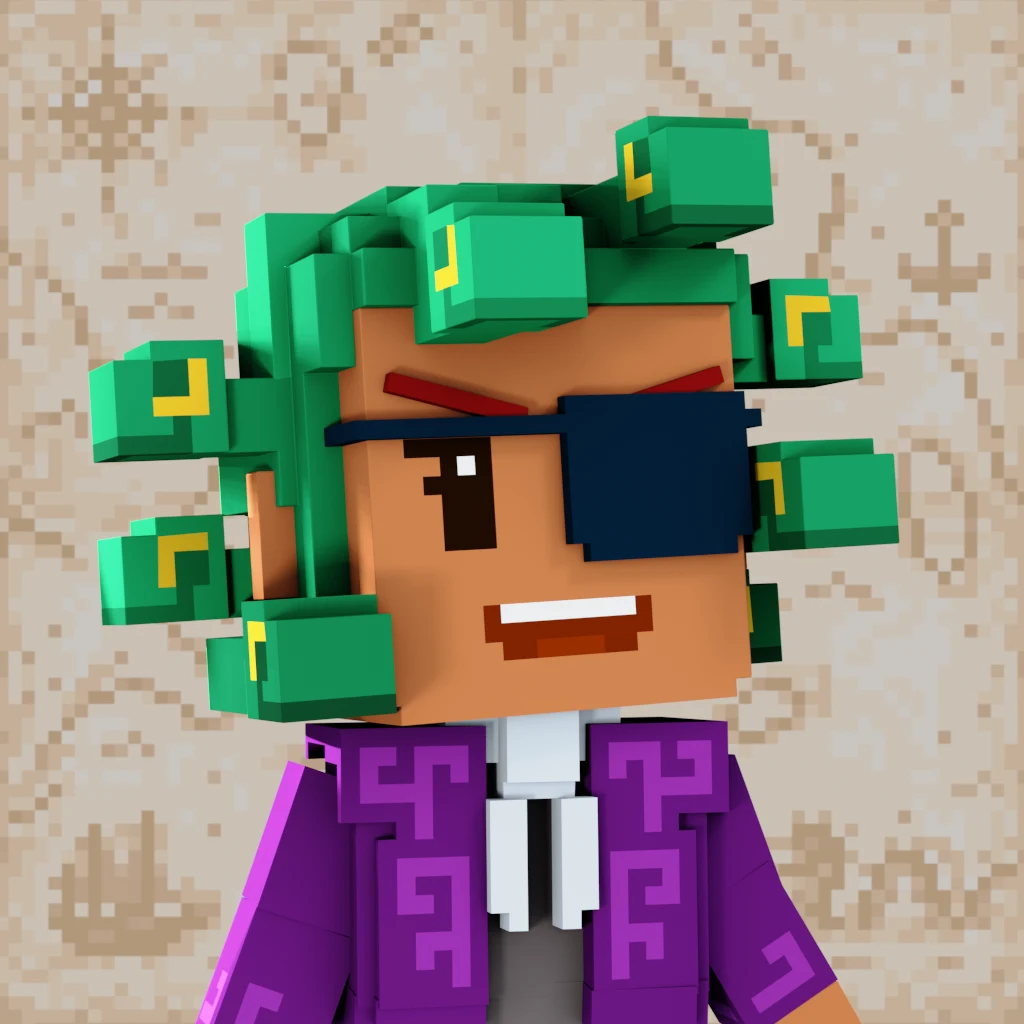 Pirate #3290 voxel render