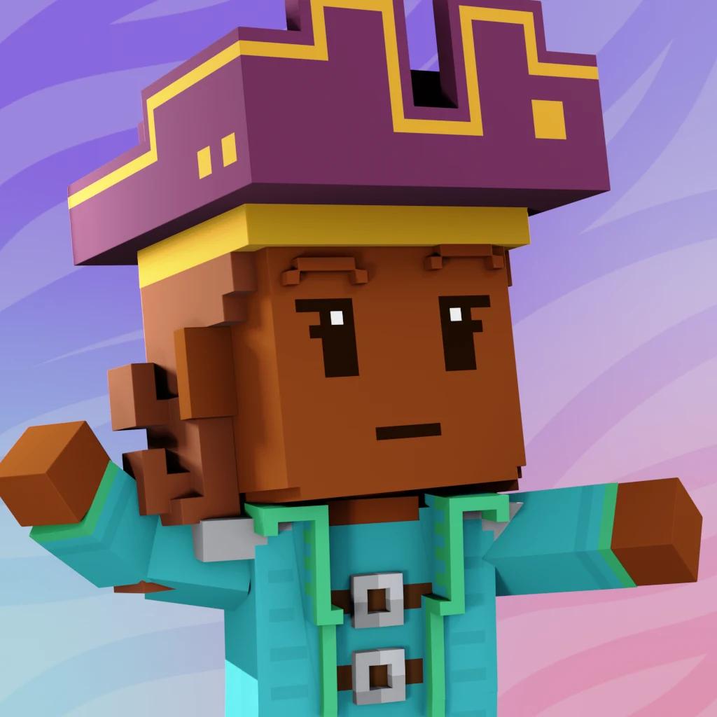 Pirate #3292 voxel render