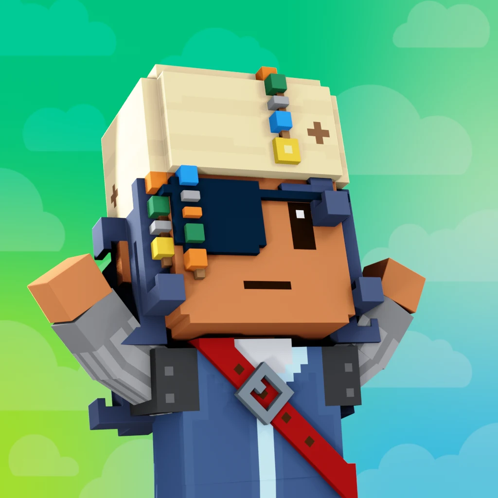 Pirate #3299 voxel render