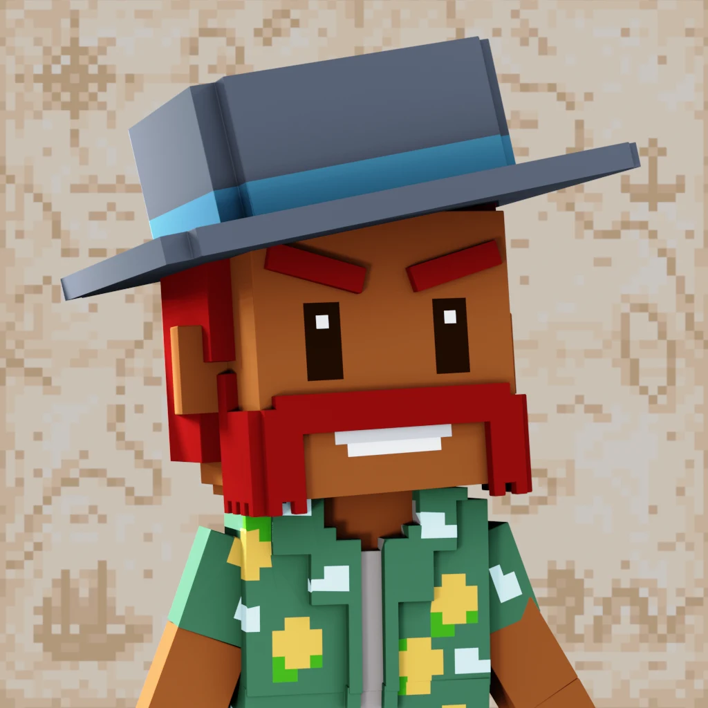 Pirate #3305 voxel render