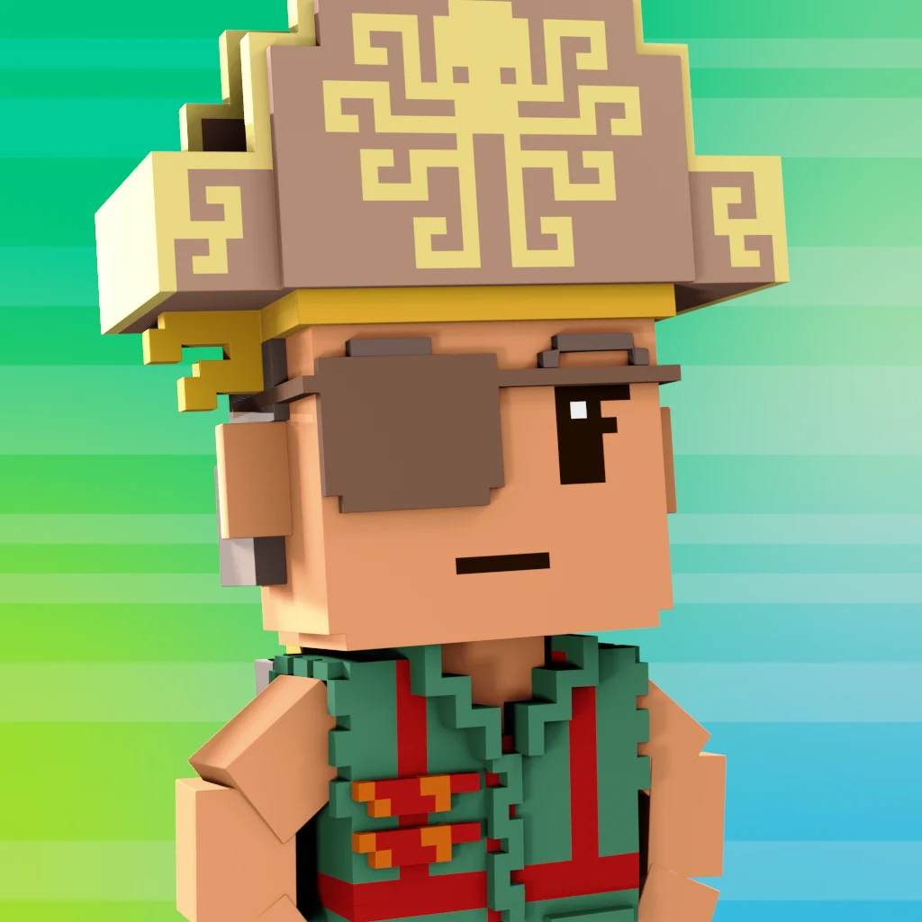 Pirate #3306 voxel render
