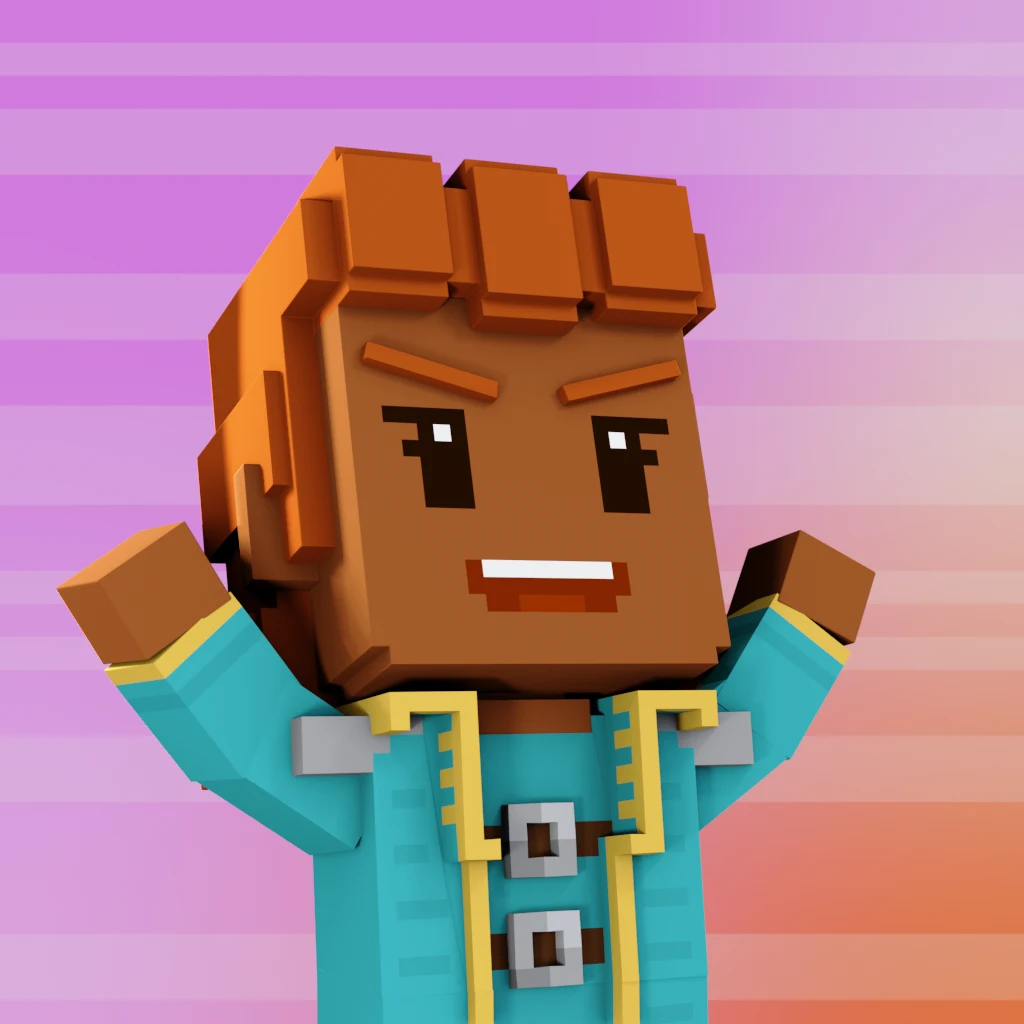Pirate #3327 voxel render