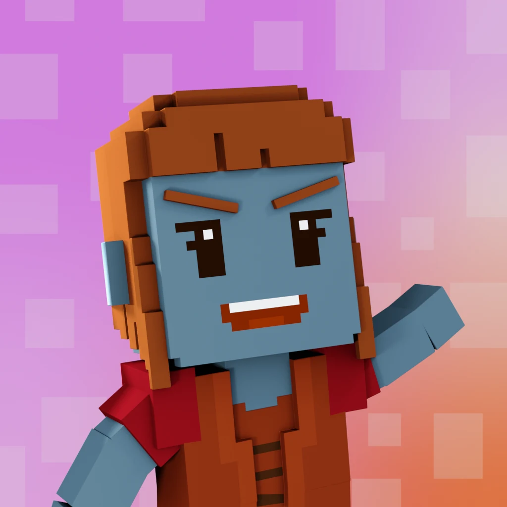 Pirate #3329 voxel render