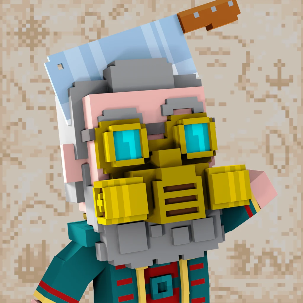 Pirate #3332 voxel render