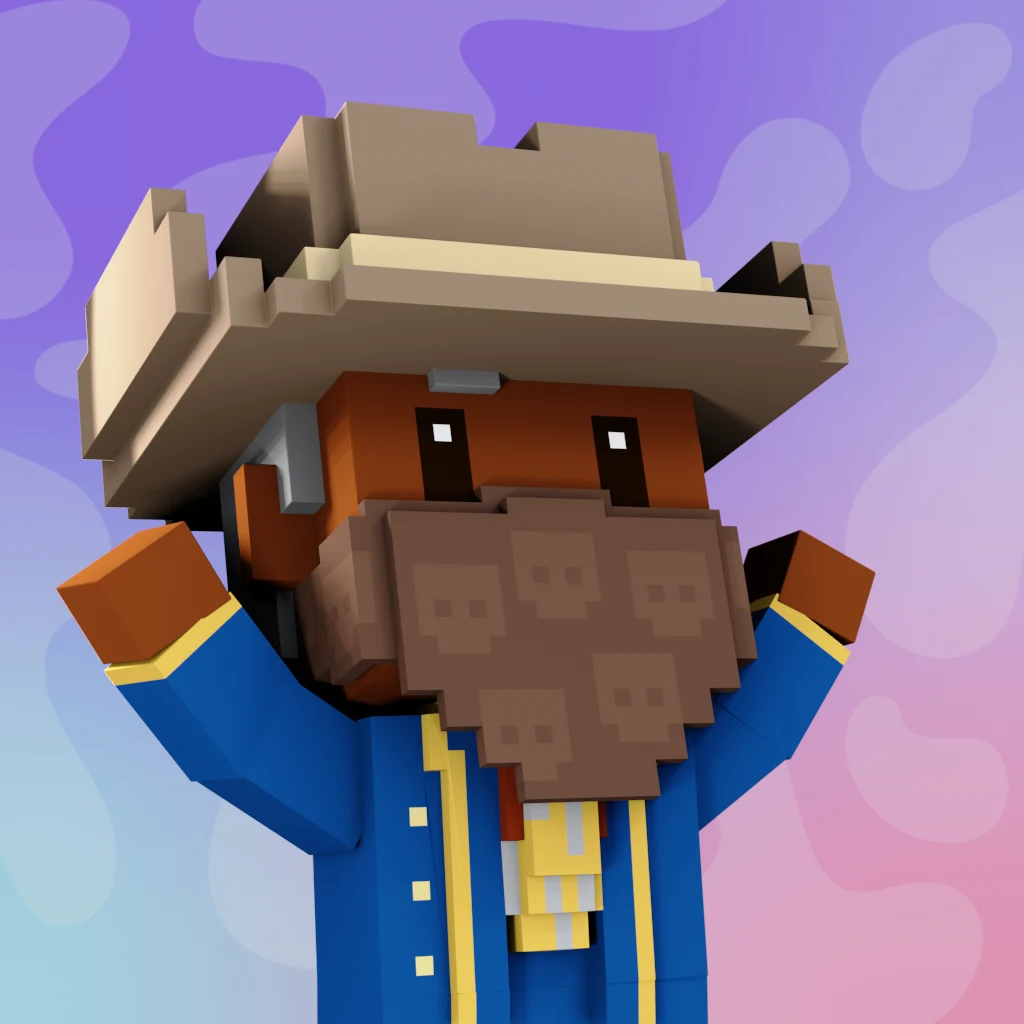 Pirate #3348 voxel render