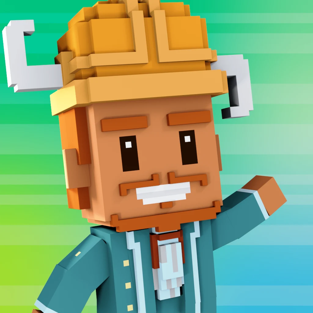 Pirate #3349 voxel render