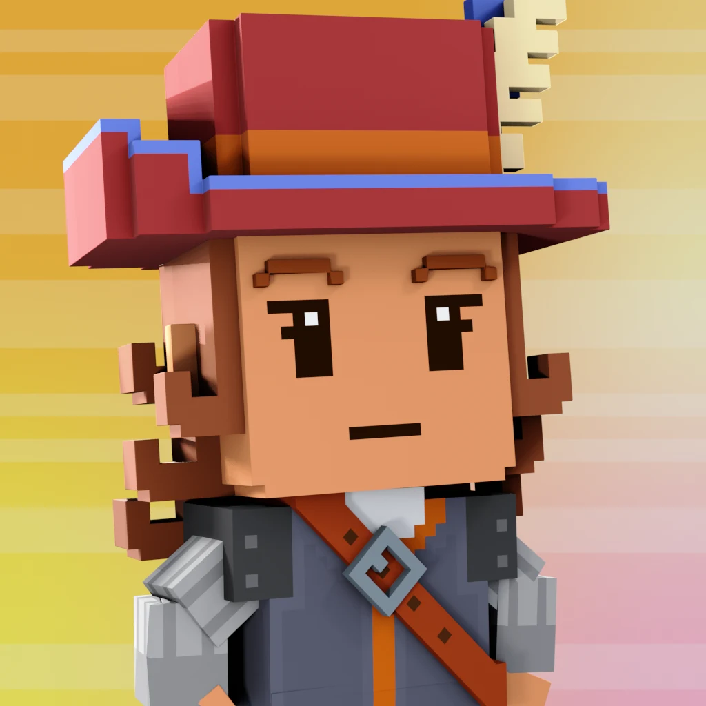 Pirate #335 voxel render