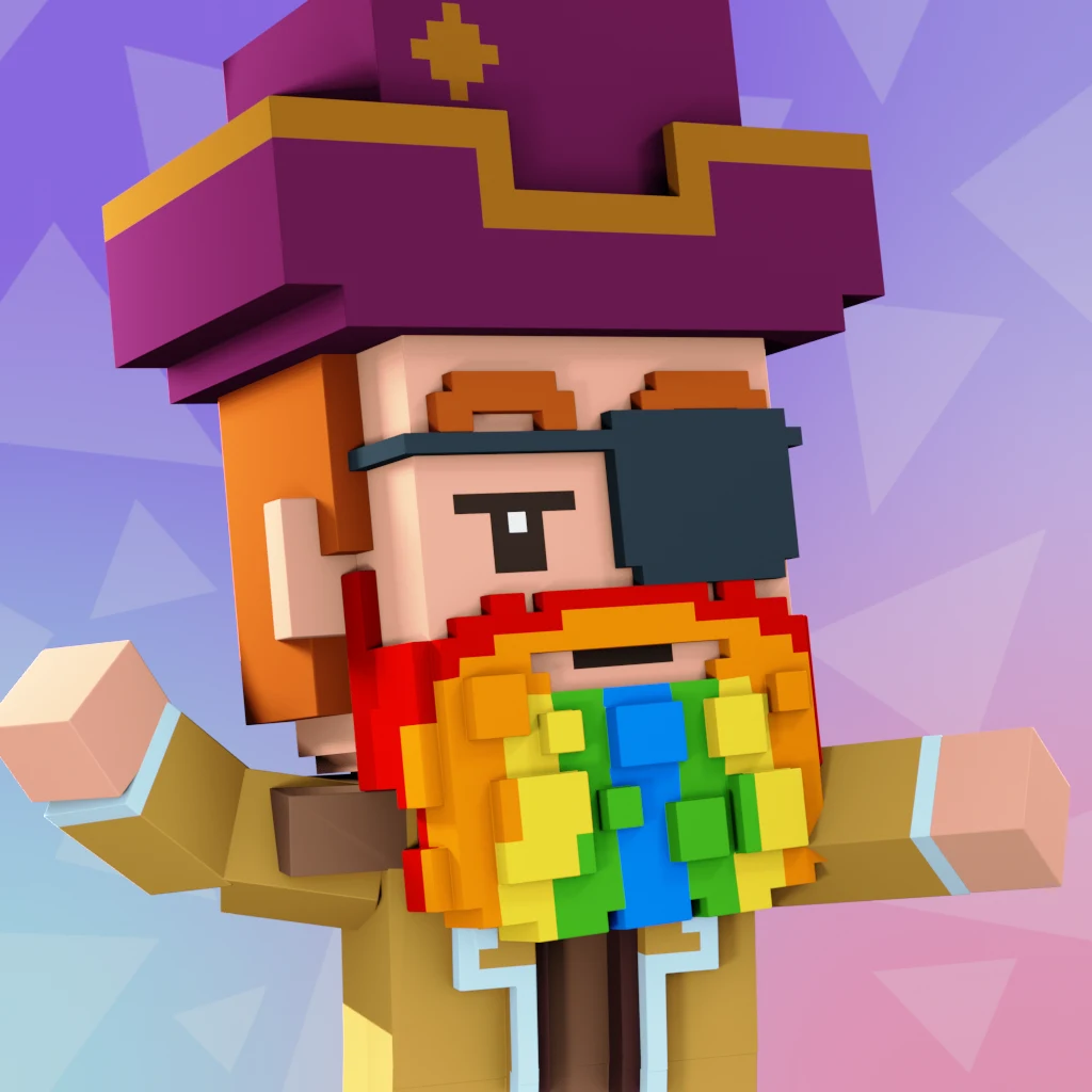 Pirate #3352 voxel render