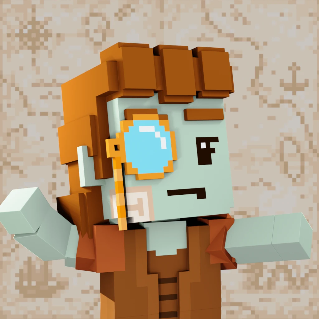 Pirate #3362 voxel render