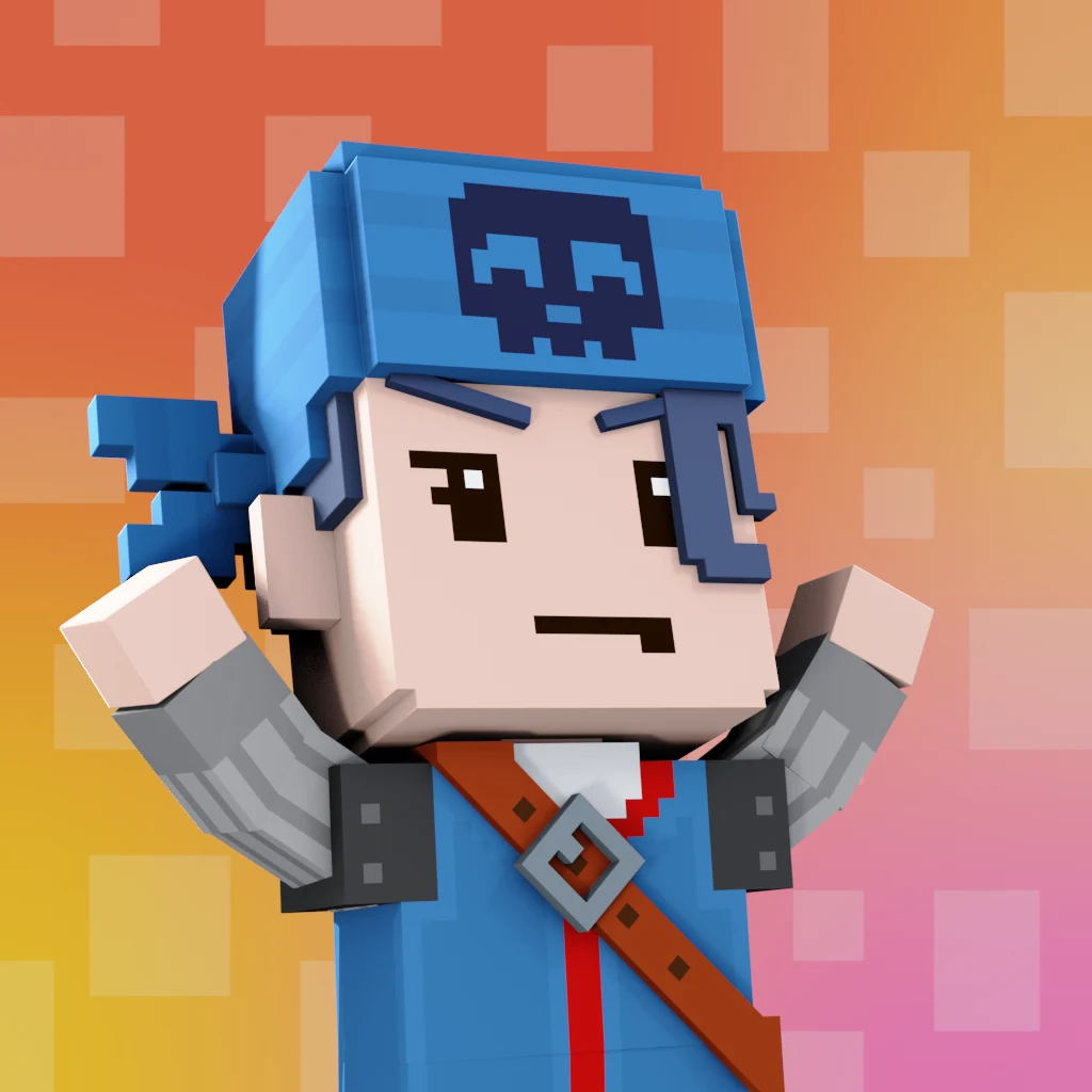 Pirate #3367 voxel render