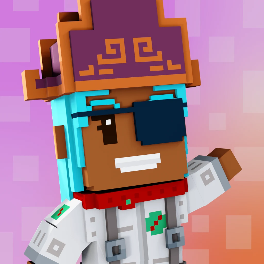 Pirate #3369 voxel render