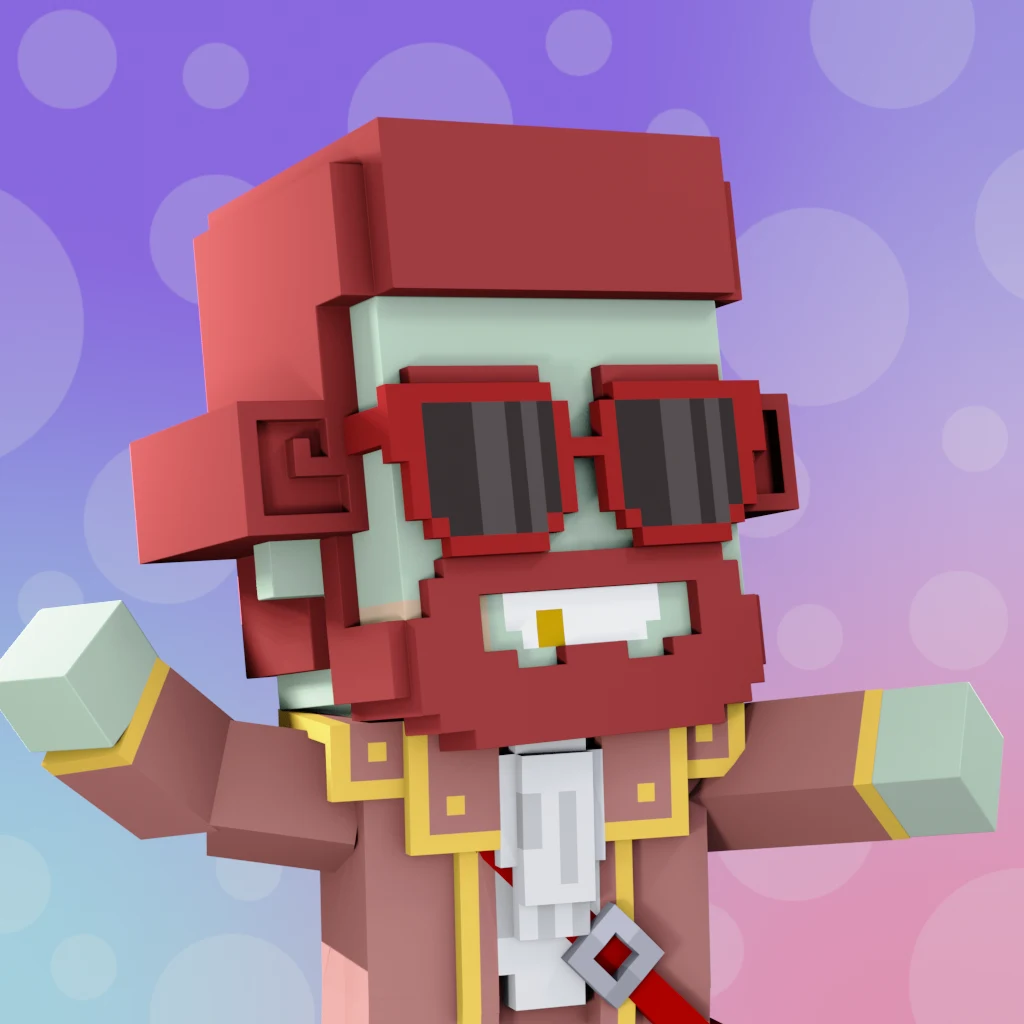 Pirate #3374 voxel render