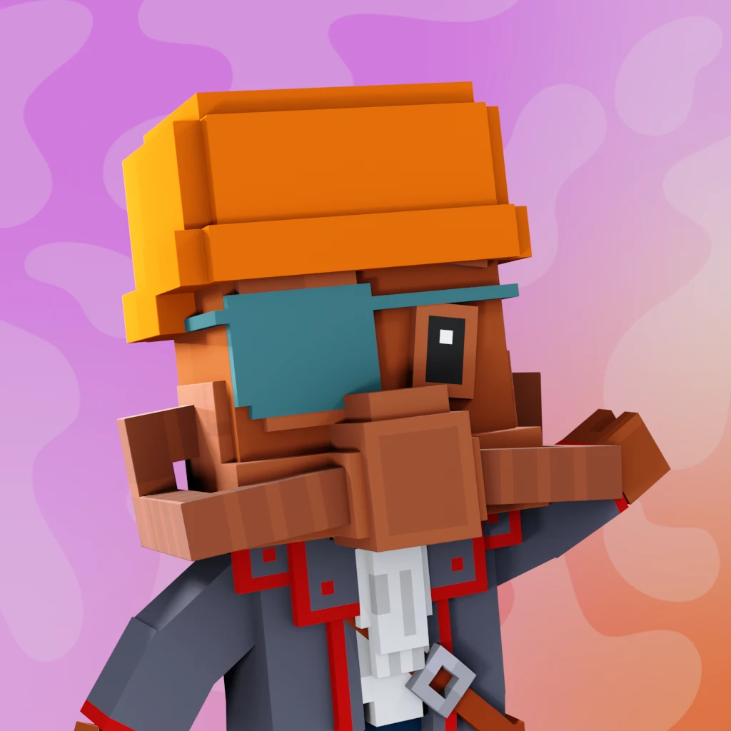 Pirate #3376 voxel render