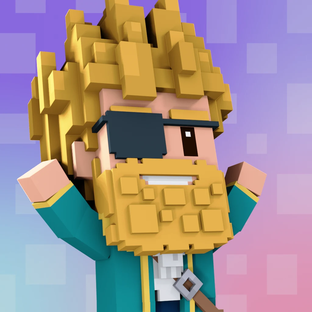 Pirate #3378 voxel render