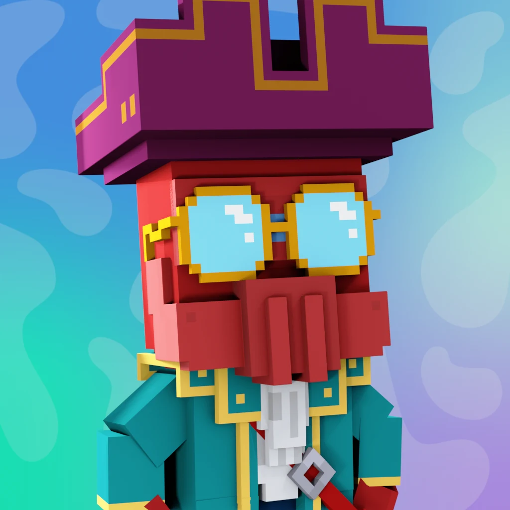 Pirate #3382 voxel render